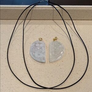 Matching White Pendant Jade Necklace
